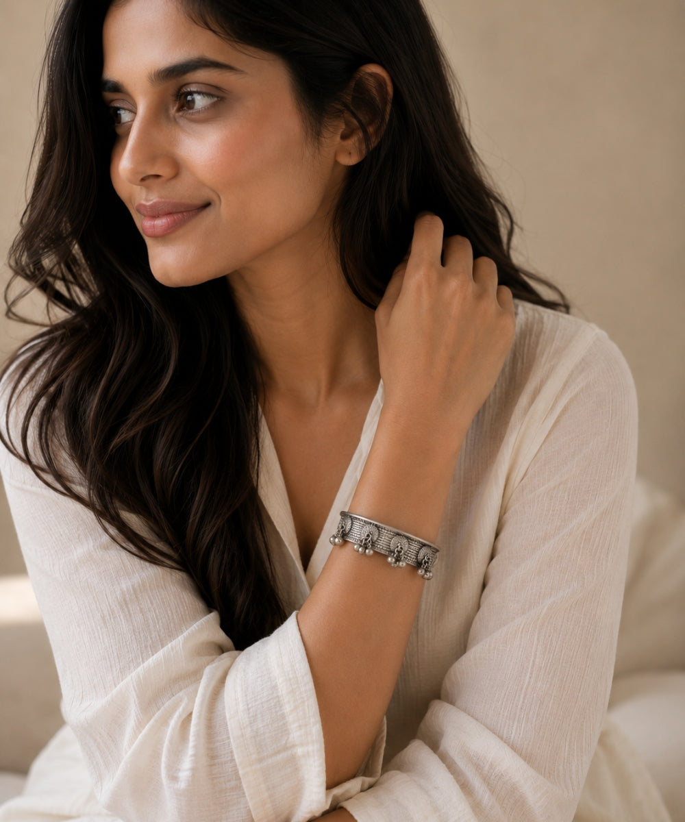 Oxidized Bangle – Ghungroo Elegance