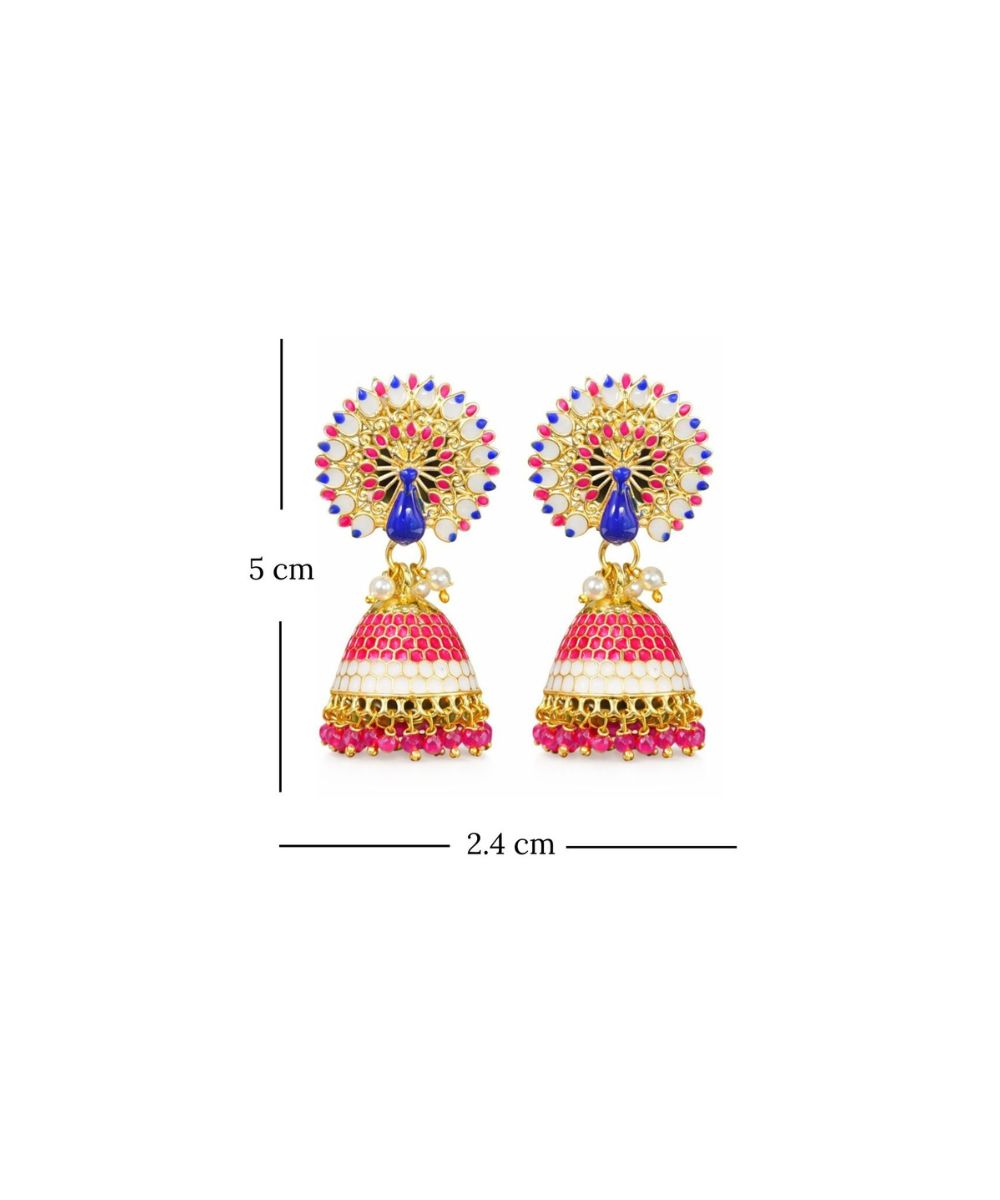 Gold Plated Peacock Style Jhumki Earrings