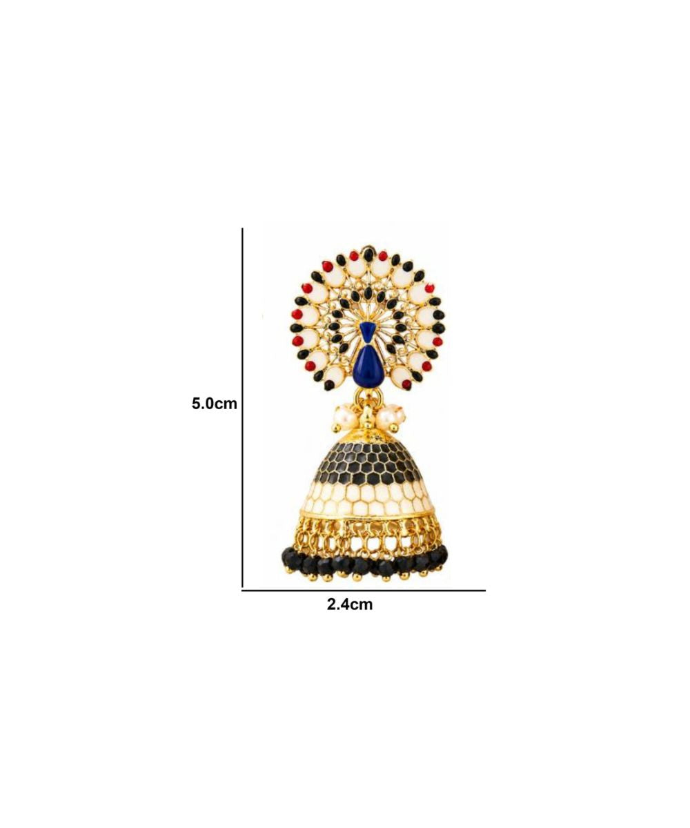 Gold Plated Peacock Style Jhumki Earrings