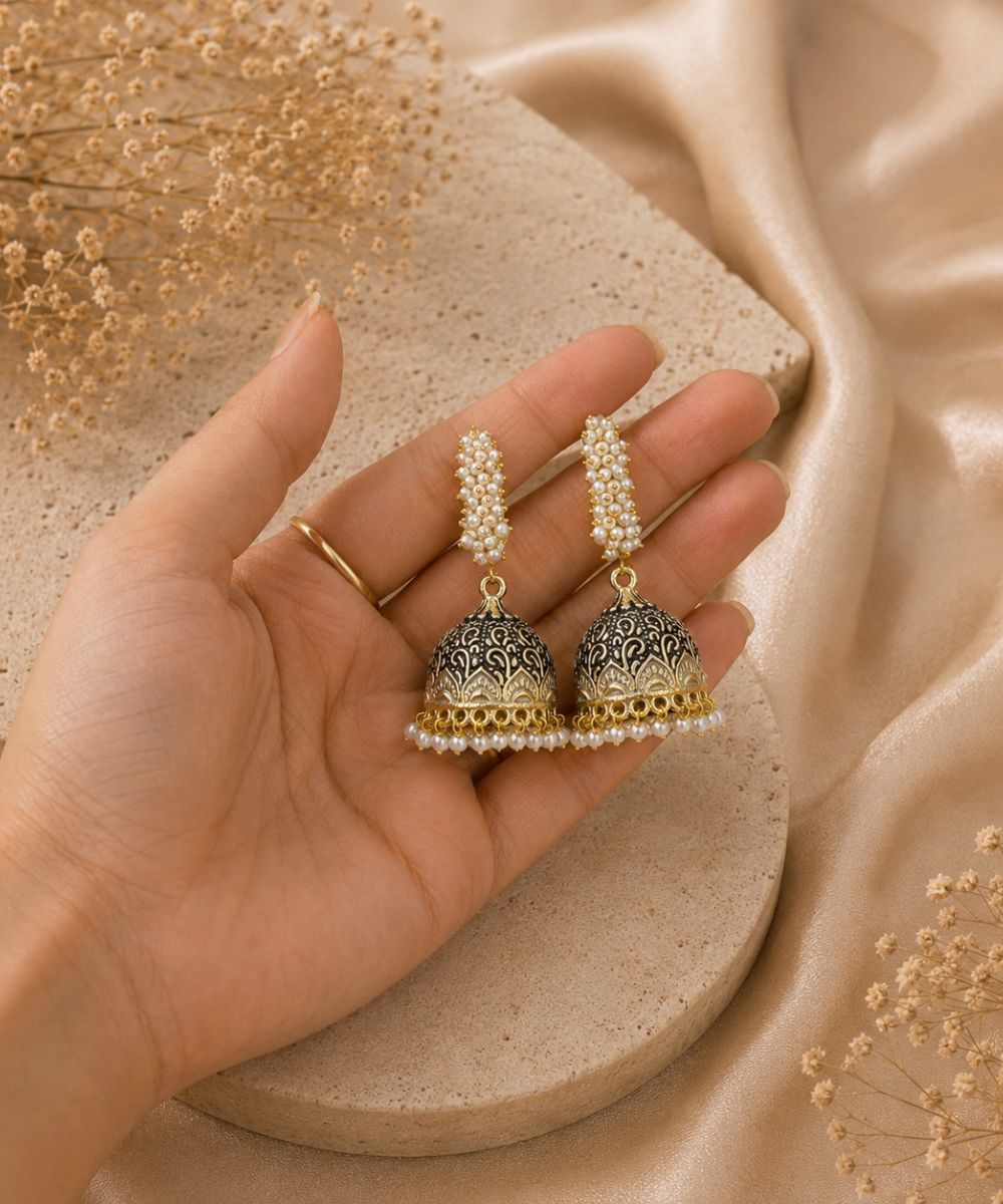 Gold Plated Pearl Drop Earrings