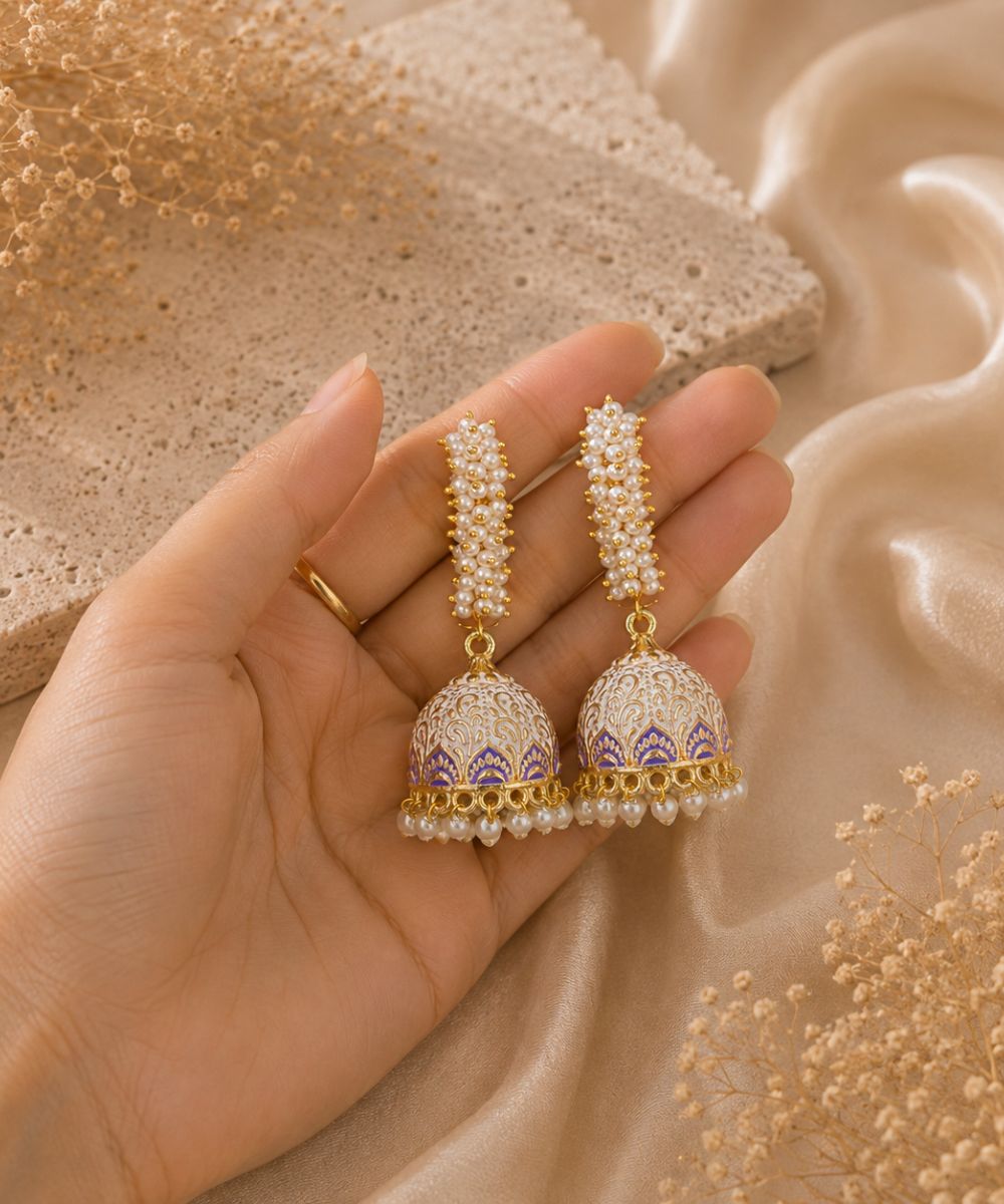 Gold Plated Pearl Drop Earrings