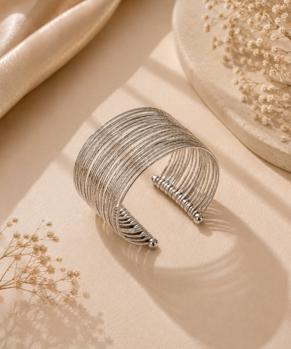 Oxidized Multi-Wire Statement Bangle